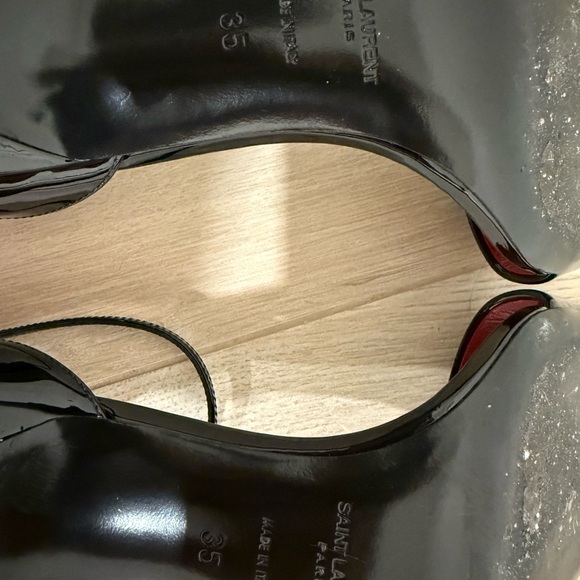 Saint Laurent Glossy Black Heels - Picture 7 of 7